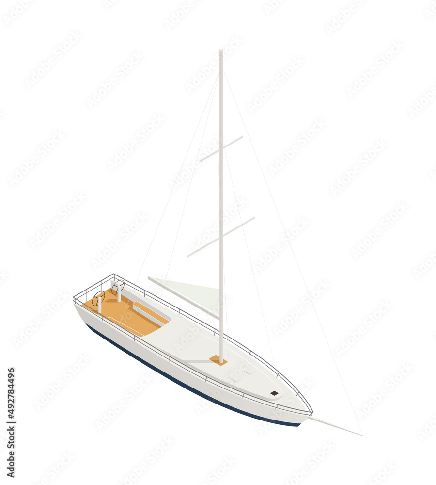 Empty Sail Yacht Composition