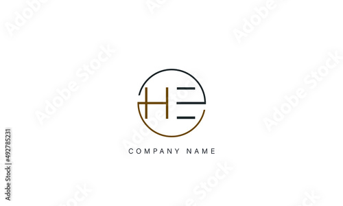 EH, HE, EH, Letters Logo Monogram