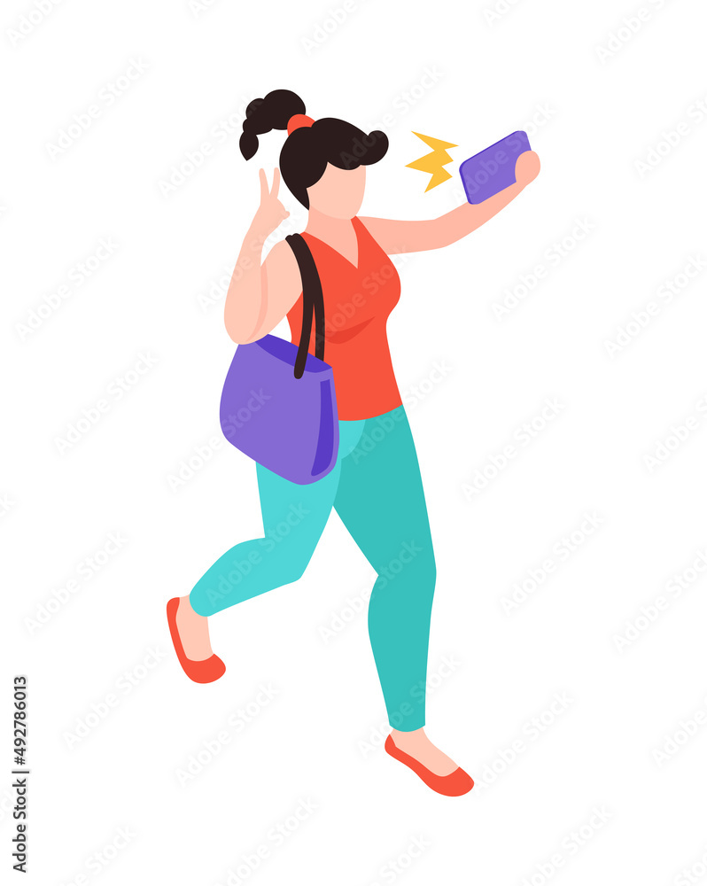 Selfie Social Addiction Composition Selfie Social Addiction Composition