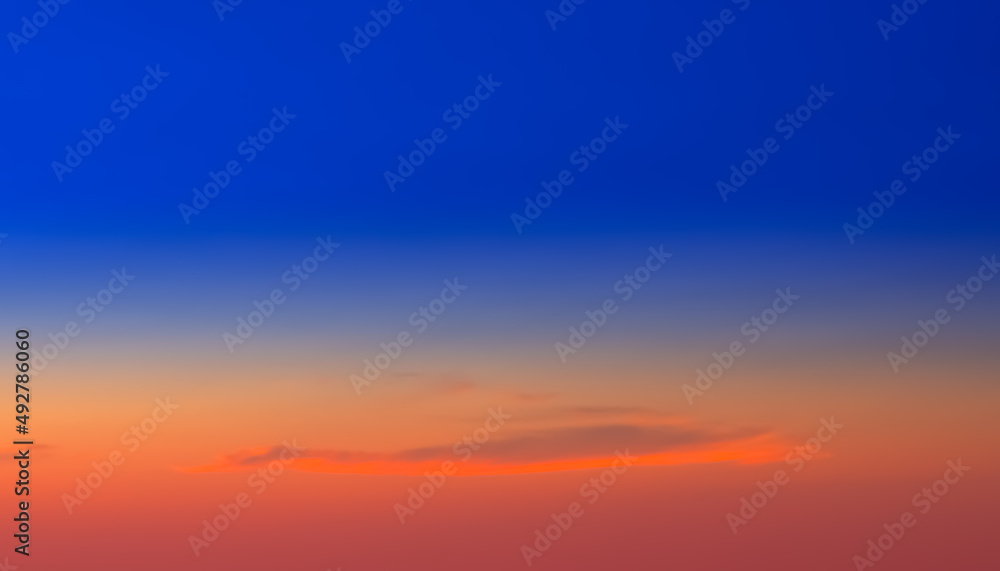 Beautiful and colourful sunset over Skies in Phuket Thailand
