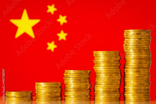 Canvas Print Financial developmanet of China concept
