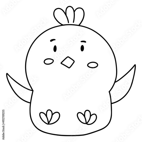 Easter Chick outline design-SVG