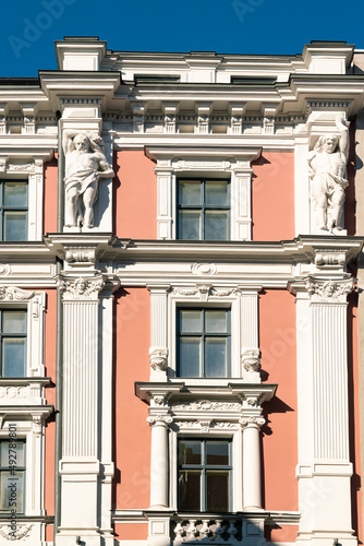 Fragment of Art Nouveau architecture style of Riga city , Latvia