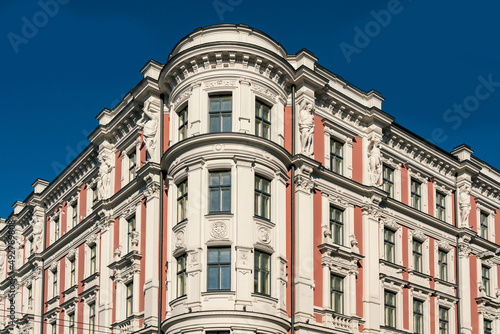 Fragment of Art Nouveau architecture style of Riga city , Latvia
