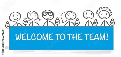 Welcome to the team vector illustration