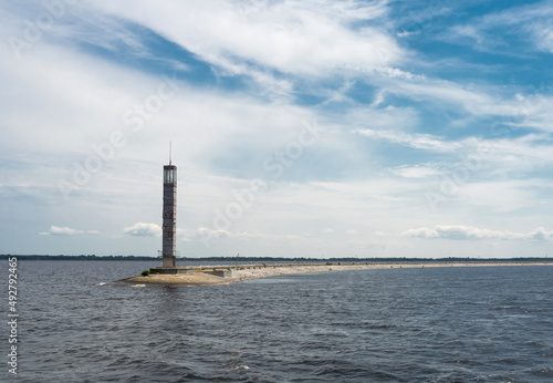Lighthouse on Kyiv Sea (Kyiv Reservoir) 