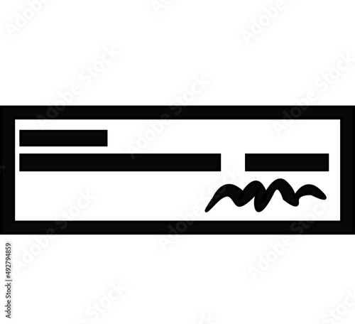 check letter vector, check vector, simple money check vector, for your design needs