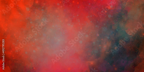 Red background with scratches and Old red scratched wall, grungy background or texture. Scary red wall for background. red wall scratches.	