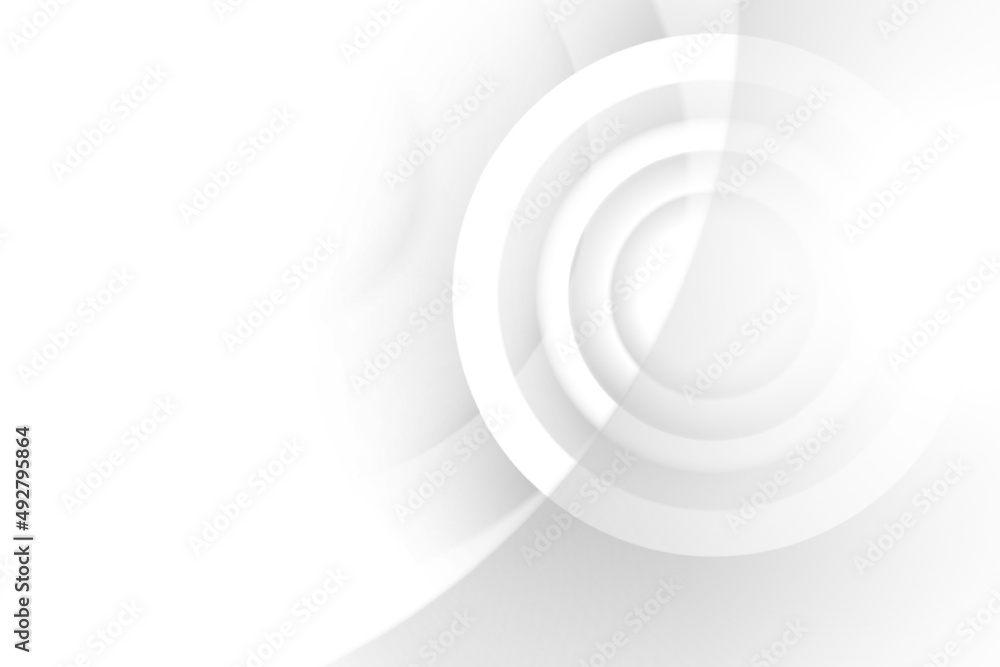 Fototapeta premium Abstract white and gray color, modern design background with geometric shape. Vector illustration.