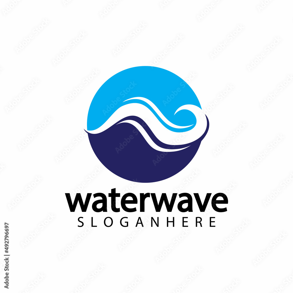 water wave logo design template water wave logo design template