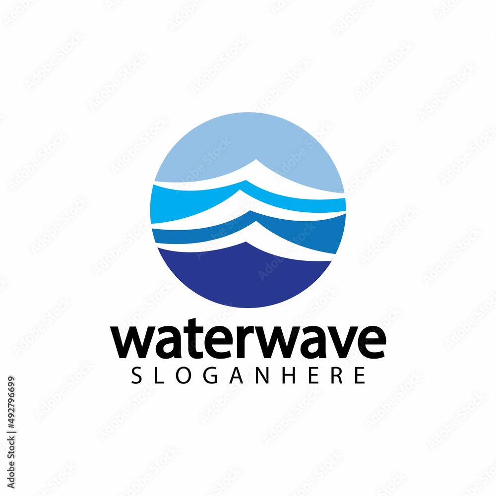 water wave logo design template water wave logo design template