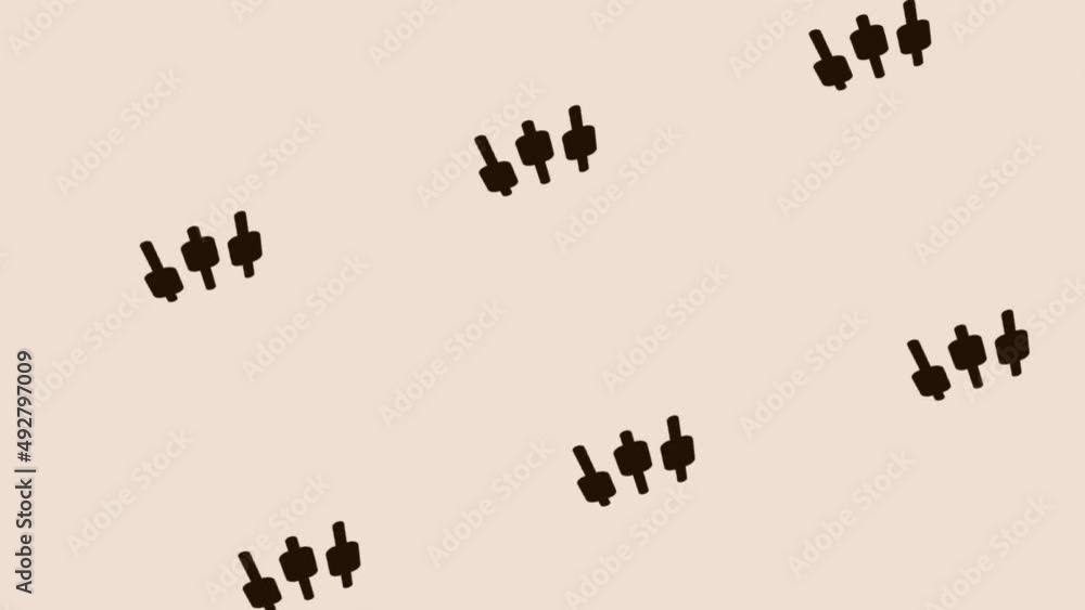 animation of spinning box plot icon on light pastel background animation of spinning box plot icon on light pastel background