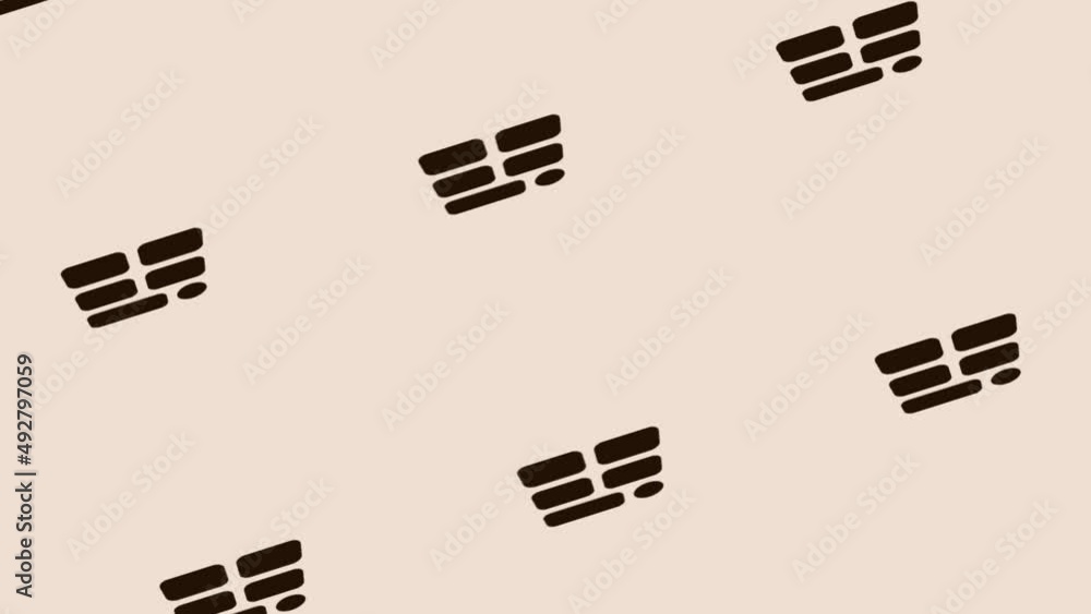 animation of spinning blocks icon on light pastel background animation of spinning blocks icon on light pastel background