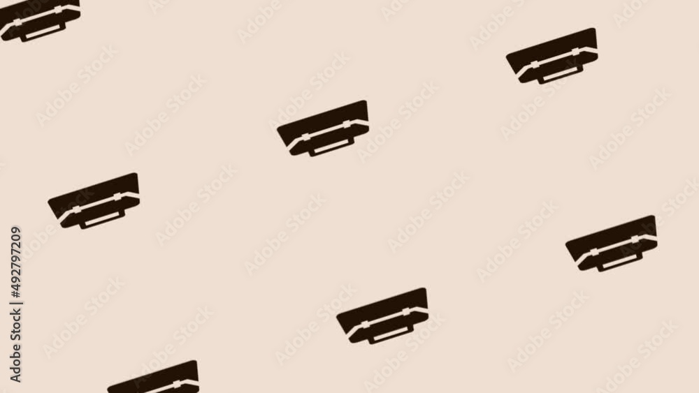 spinning briefcase icon animation on pastel background spinning briefcase icon animation on pastel background