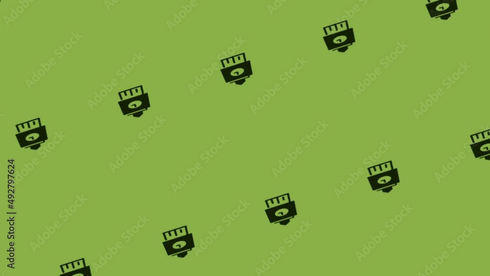 big ben tower icon animation spinning on green background big ben tower icon animation spinning on green background