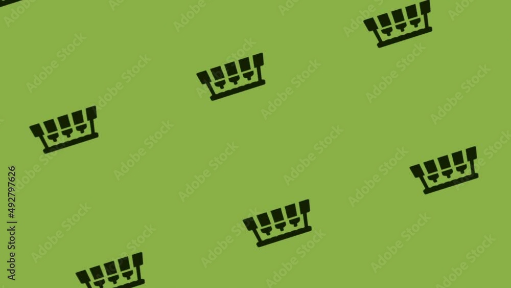 animation of amusement park icon spinning on green background animation of amusement park icon spinning on green background