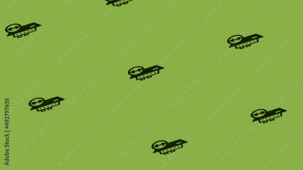 animation of ship and boat length sign icon animation on green background animation of ship and boat length sign icon animation on green background
