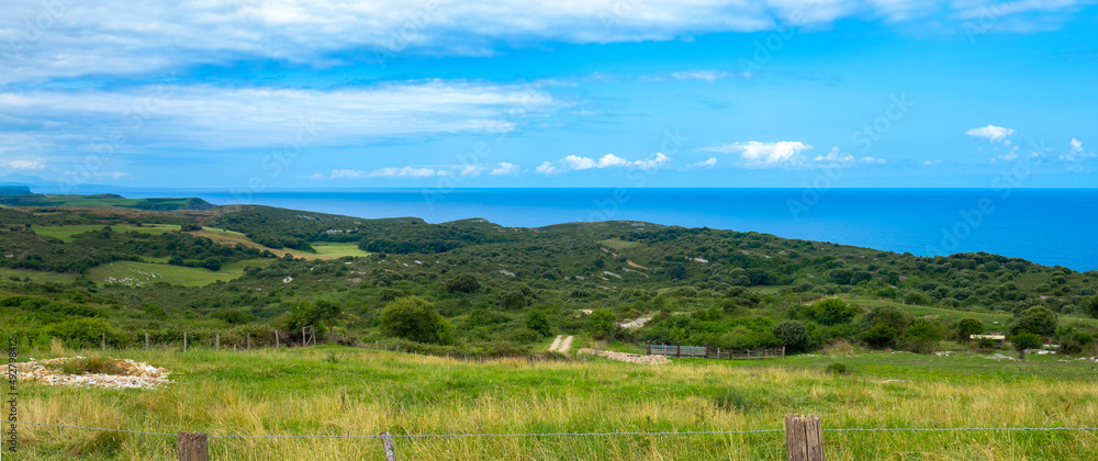 Obraz premium Coastline View, Oyambre Natural Park, Cantabrian Sea, Cantabria, Spain, Europe