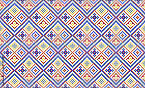 Abstract seamless pattern, mosaic background. 