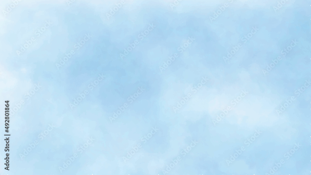 Blue sky watercolor background. abstract watercolor background, vector illustration