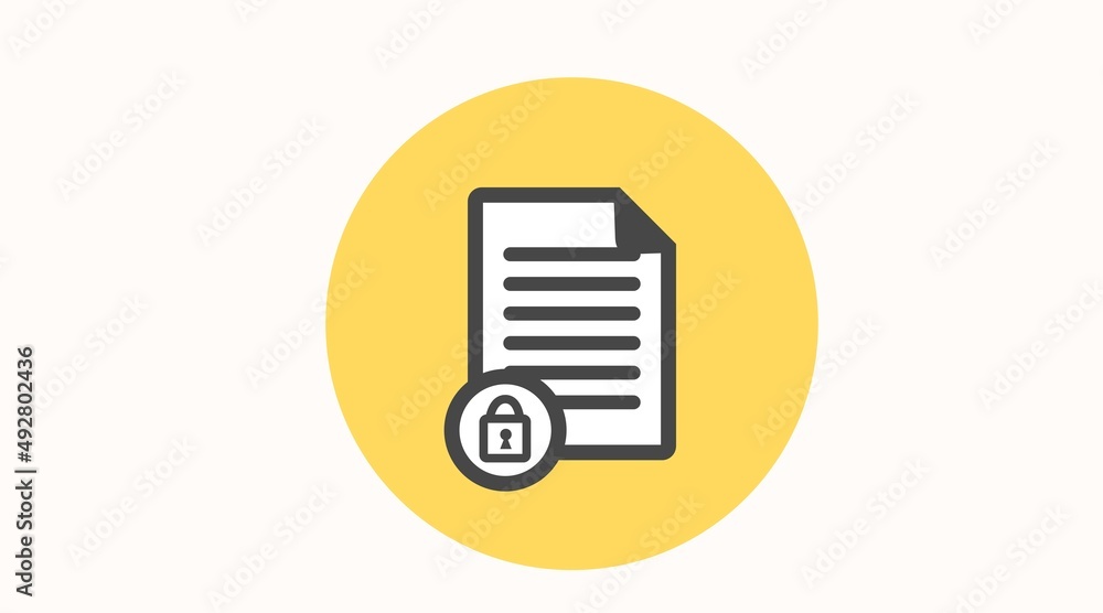 Encrypted File Icon. Vector isolated editable flat illustration Encrypted File Icon. Vector isolated editable flat illustration