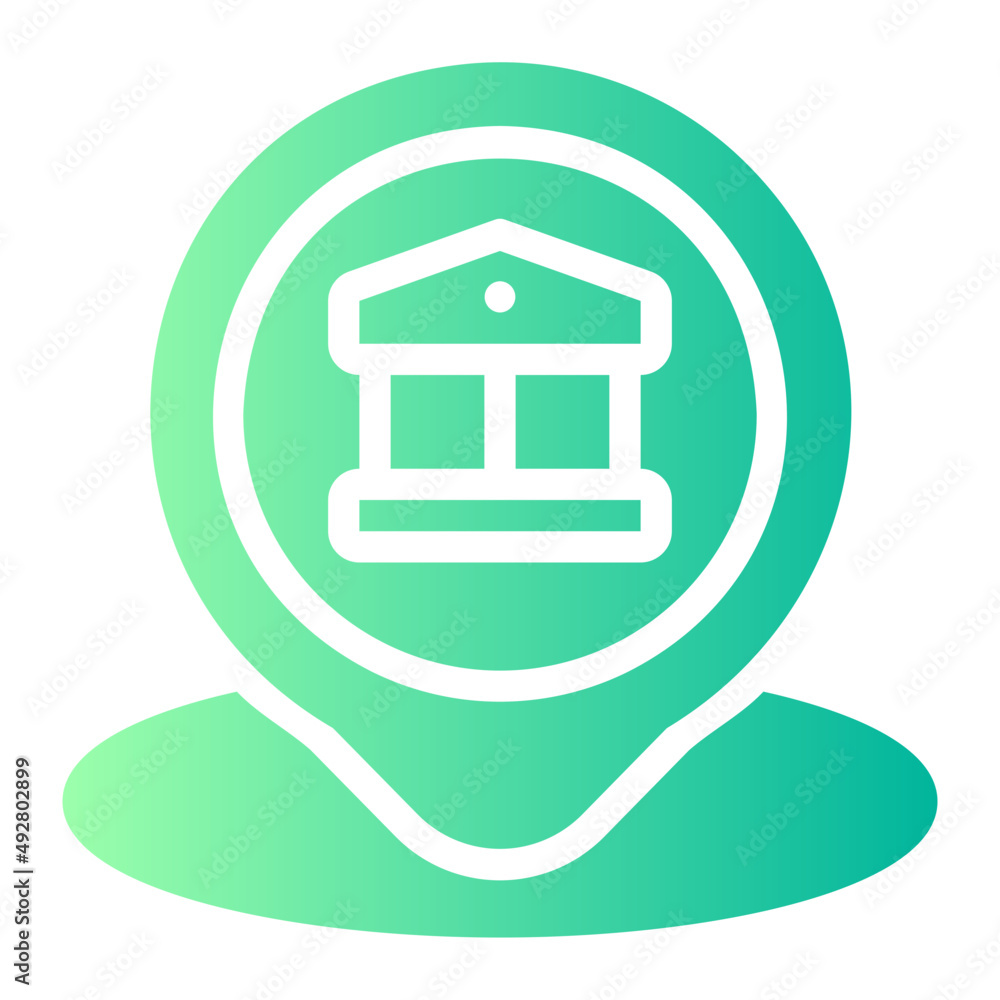 museum gradient icon museum gradient icon