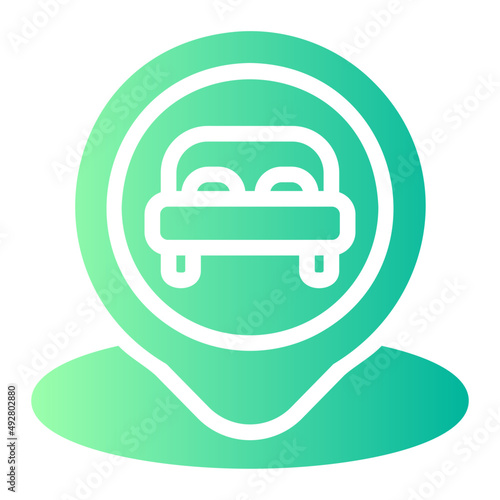 hotel gradient icon