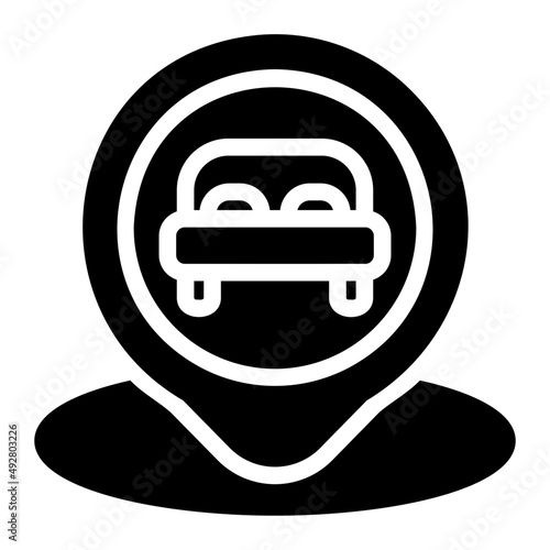 hotel glyph icon