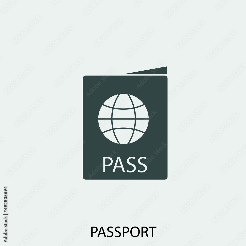 passport vector icon illustration sign passport vector icon illustration sign