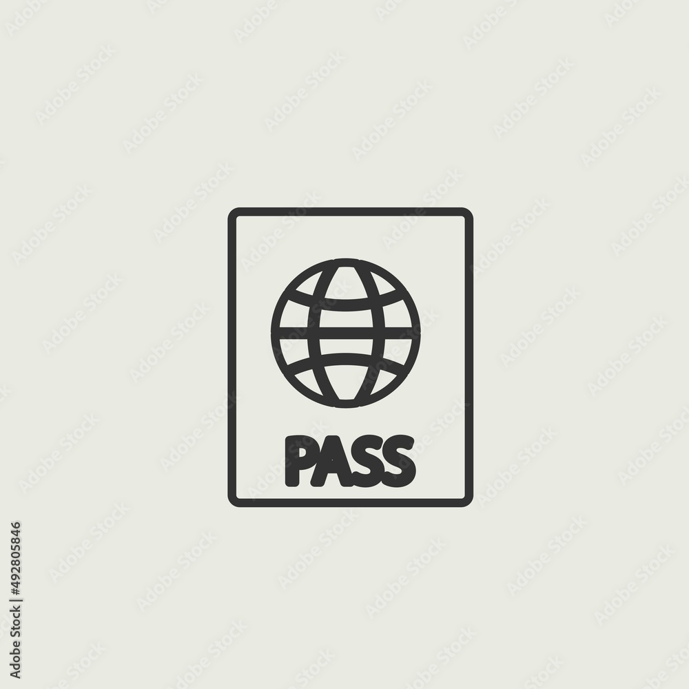 passport vector icon illustration sign passport vector icon illustration sign