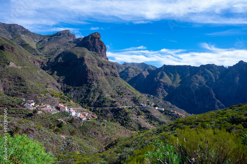 Mountains range in Rural de Teno park near isolated village Masca on Tenerife, Canary islands, Spain