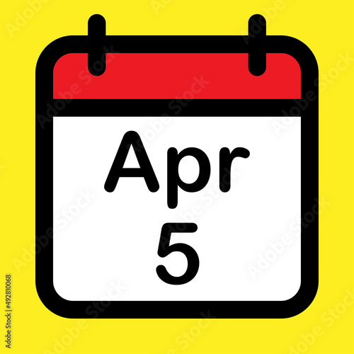 Calender icon fifth April