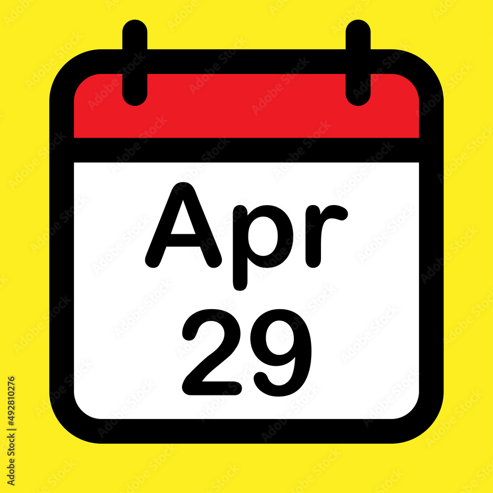 Calender icon twenty-ninth April Calender icon twenty-ninth April