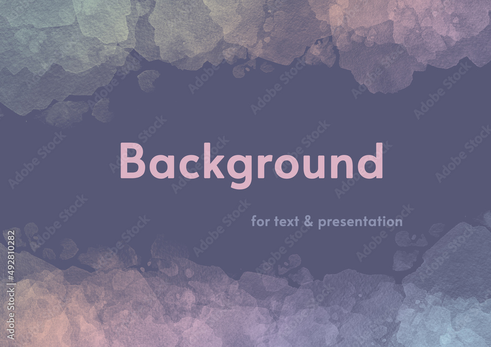 Watercolor Abstract background for text. Gray Backdrop with brown and