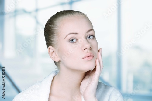 Beautiful Young woman show off clean and hygienic skin Free Download Beautiful Young woman show off clean and hygienic skin - GFXLoad