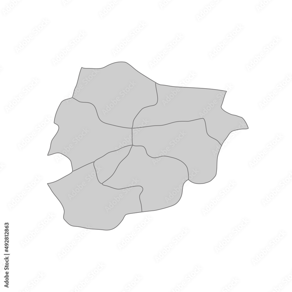 Outline political map of the Andorra. High detailed vector illustration.