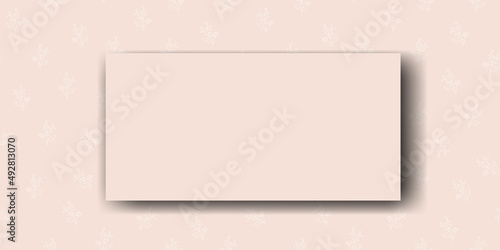 Vector. Chamomile flower background, copy space for text. Horizontal template for cards, wedding invitations, party invitations, flyers, covers, brochures, social networks. Hand-drawn sketch. Beige.