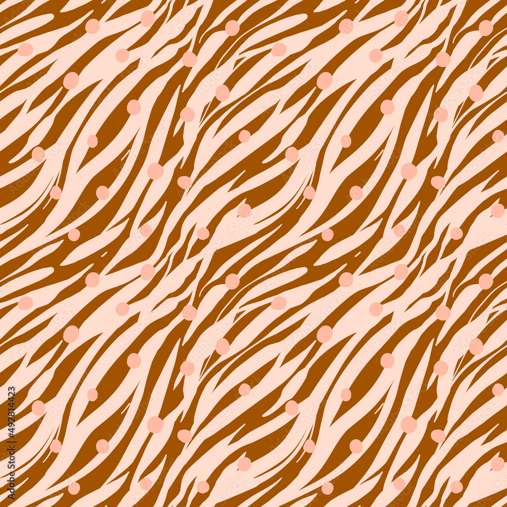Animal pattern with zebra stripes in boho style. Hand drawn stripes. Colorful fashion animal print. Exotic wild animal background. Animal pattern with zebra stripes in boho style. Hand drawn stripes. Colorful fashion animal print. Exotic wild animal background.
