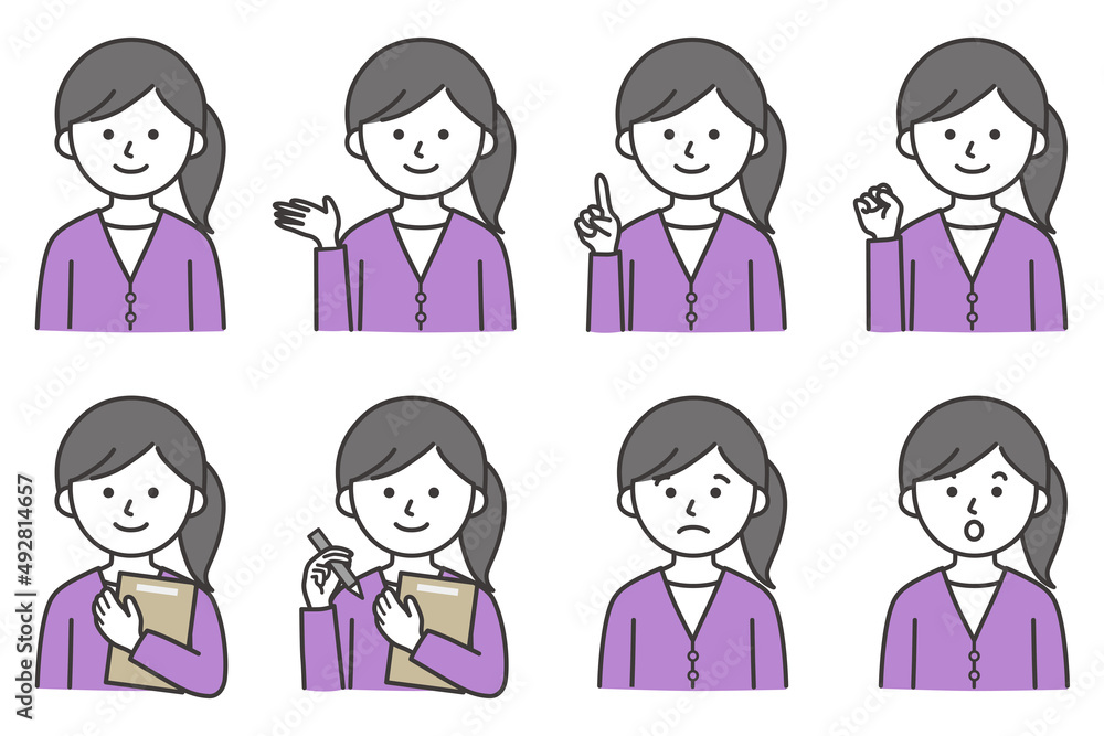 人物 女性 オフィスカジュアル 私服 カーディガン アイコン