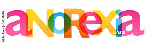 ANOREXIA colorful vector typography banner