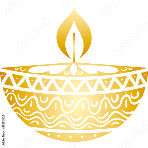 ornate golden candle