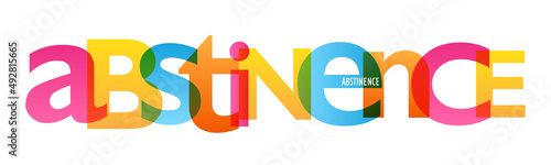 ABSTINENCE colorful vector typography banner