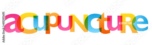 ACUPUNCTURE colorful vector typography banner