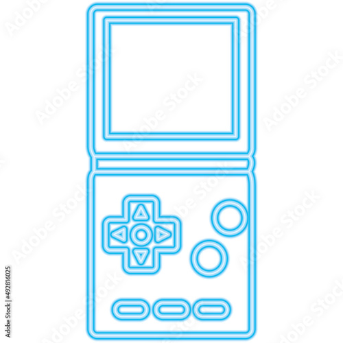 video game neon light style