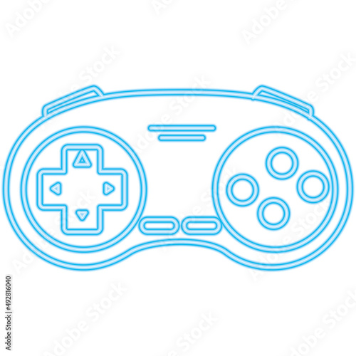 video game control neon style
