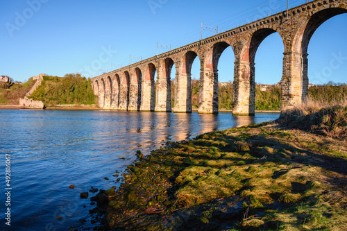 Royal Border Railway Bridge at Berwick, as part of the borderlands section on the Northumberland 250, a scenic road trip though Northumberland with many places of interest along the route photo