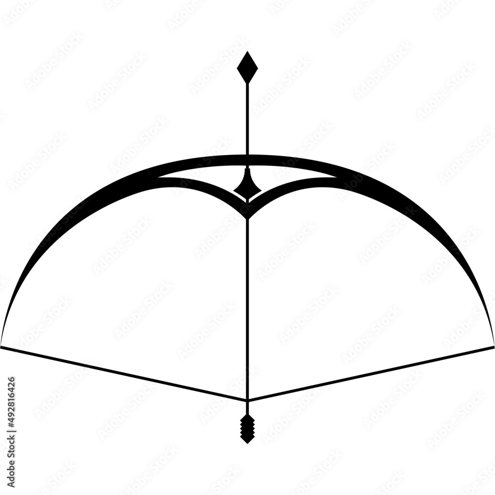 Fototapeta premium arch with arrow silhouette