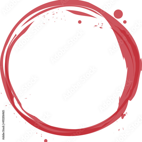 Vászonkép red circle painmted