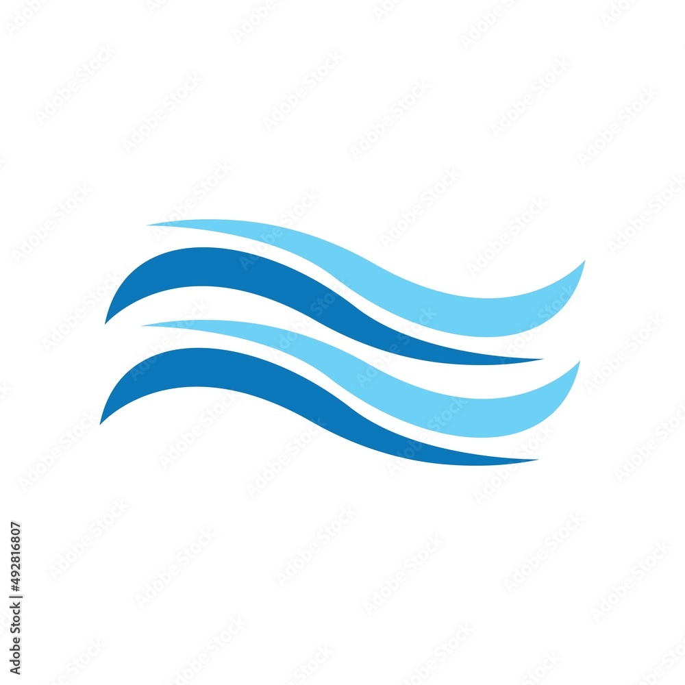 Obraz premium Wave beach vector illustration design