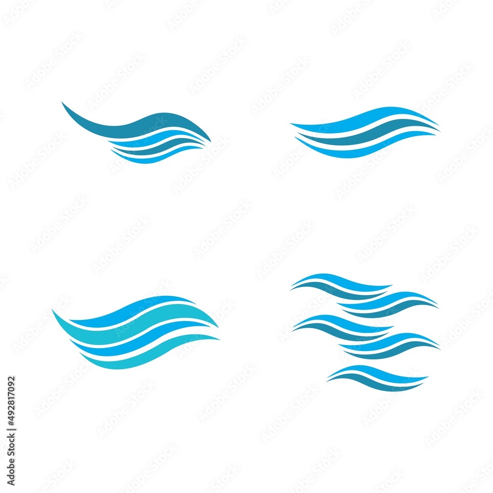 Fototapeta premium Wave beach vector illustration design